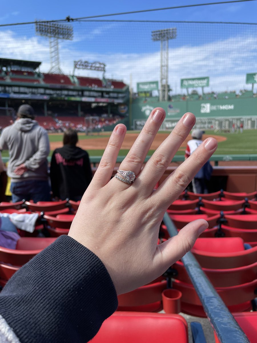caelinm1's tweet photo. From engaged to married. We only know one place to celebrate. @RedSox @middlebrooks @Steve_Perrault @jtkantor https://t.co/pbrm7rkr1b