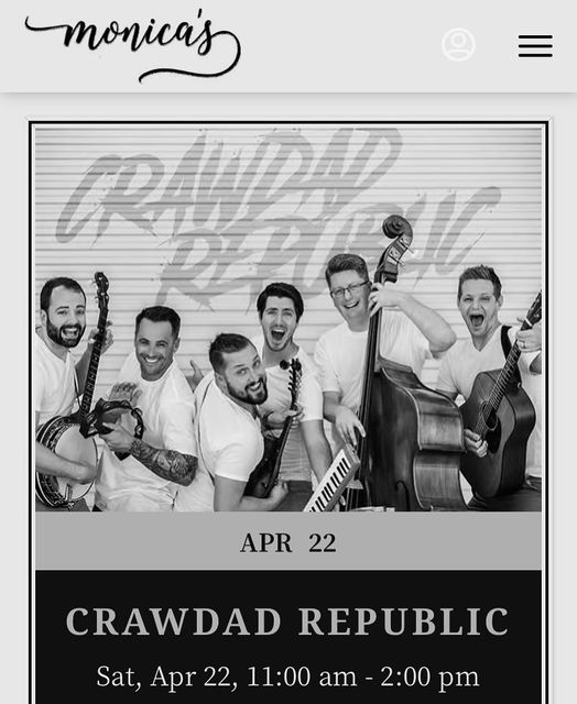 crawdadrepublic's tweet photo. Come join us next Saturday, April 22. We will be out in Antioch at the beautiful Monica's Riverview. https://t.co/0FocHXCEU2