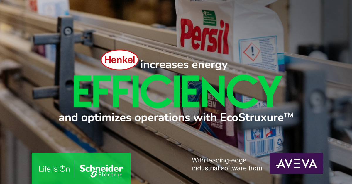 SchneiderNA's tweet photo. See how consumer goods giant Henkel improves sustainability, optimizes operations, and empowers its operators by digitizing with #ProLeiT by Schneider Electric and leading-edge industrial software from #AVEVA. #IndustriesOfTheFuture #MakeItForLife

https://t.co/lEnghec0CD https://t.co/BOrwSPGxNm