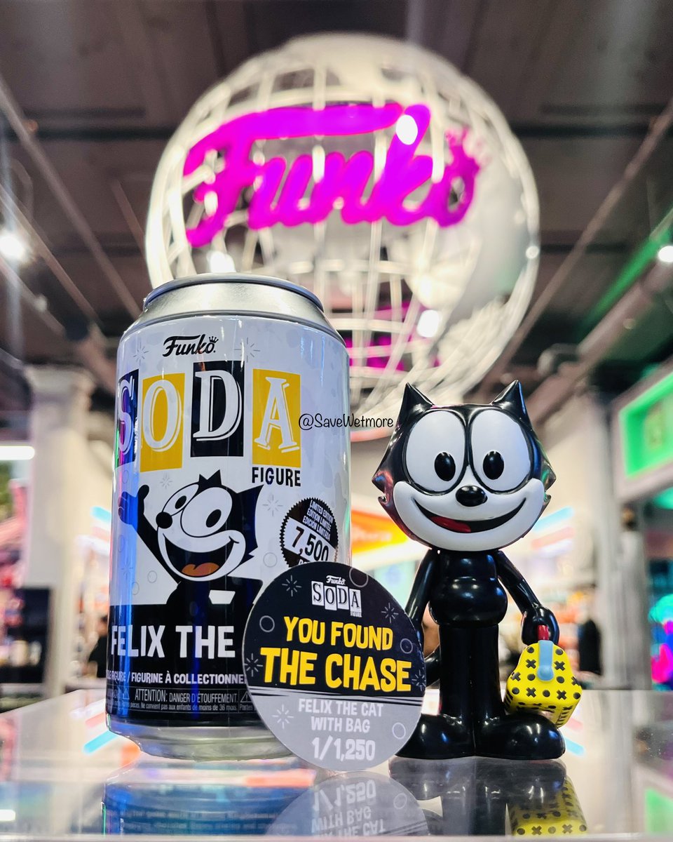 SaveWetmore's tweet photo. @brianmariotti Happy #FunkoSODASaturday #Funko family! I got lucky with one can pull at #FunkoHQ this week. While I’m sad to see #FunkoWetmoreForest gone, I’m happy to add #FelixtheCat with bag to our collection! I guess we’ll never get the #Wetmore pixies made now. Farewell Wetmore Forest.😢 https://t.co/p9w0JrGLiQ