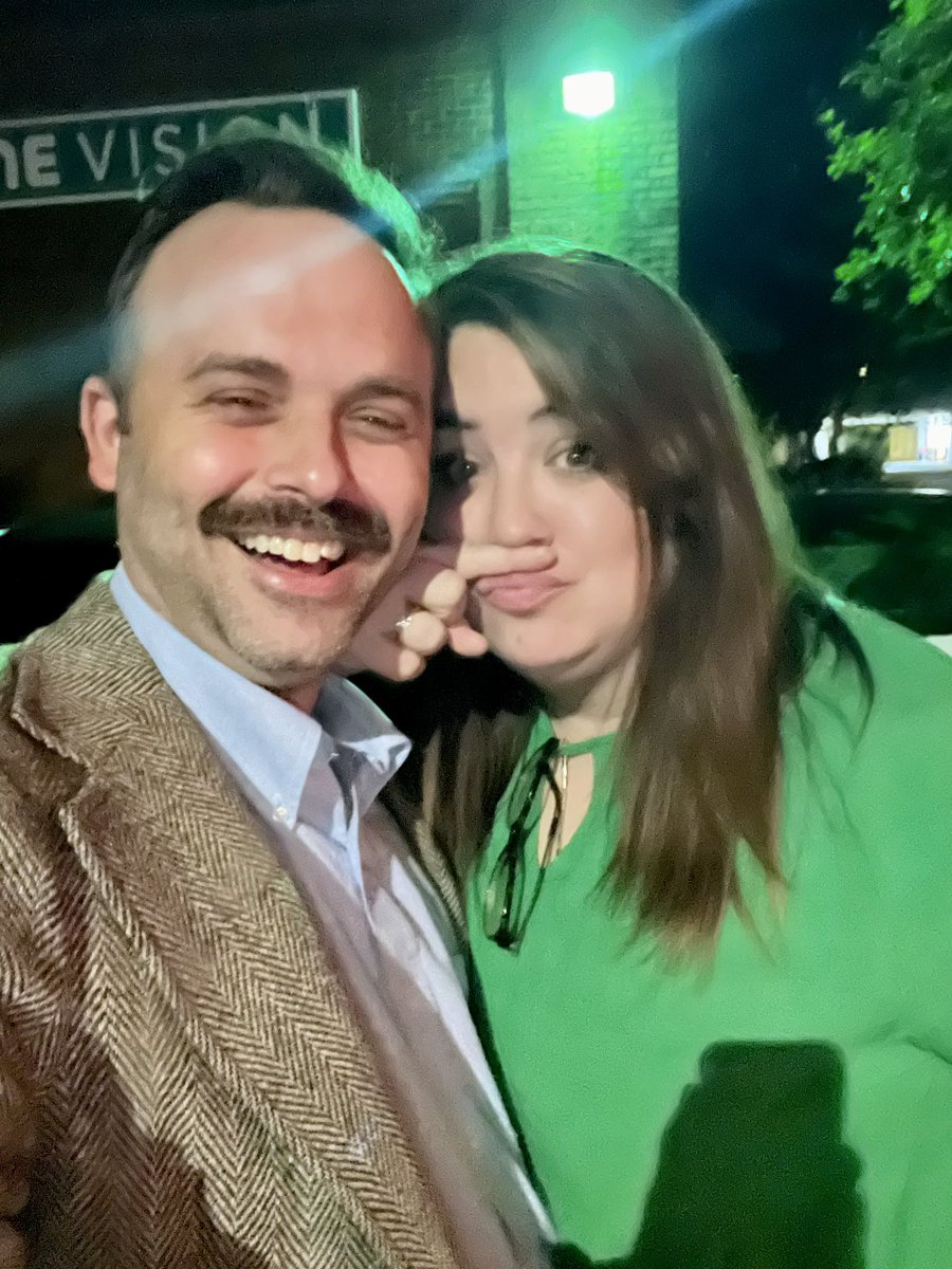 After our dinner date last night I wanted to take a selfie with my wife but she had jokes. #mustache