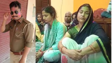 INeetuDabas's tweet photo. जिन्हें अतीक अहमद की हत्या पर दुःख हो रहा हो एक बार वे राघवेन्द्र सिंह और संदीप के माता पिता का यह चित्र ज़रूर देखें ,जिन पुलिस वालों को  उमेश पाल हत्याकांड के दौरान असद अहमद ने मार दिया था!

#AtiqueAhmed #Prayagraj https://t.co/NPO3g6QyIE