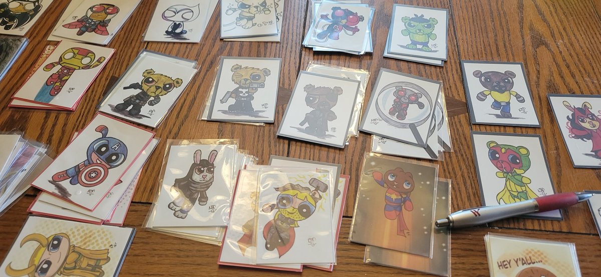 alt_world's tweet photo. Just a small selection of the print sketch cards I am bringing to @4statecomiccon 👍
#sketchcards #4state #comiccon #prints #comics @ComicsWorldPA https://t.co/HrdQNbKPT0