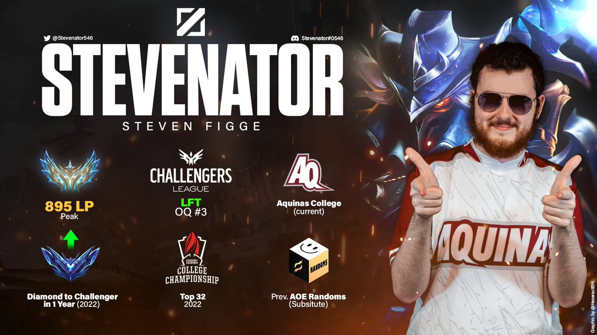 I'm officially LFT for the NACL OQ #3! 

Some of my qualities include:

-Leadership Skills in and out of game
-Deep Champion pool w/ willingness to learn anyone
-Strong Laner
-Dedicated and Driven

DMs open, both Twitter &amp; Discord

RTs appreciated!