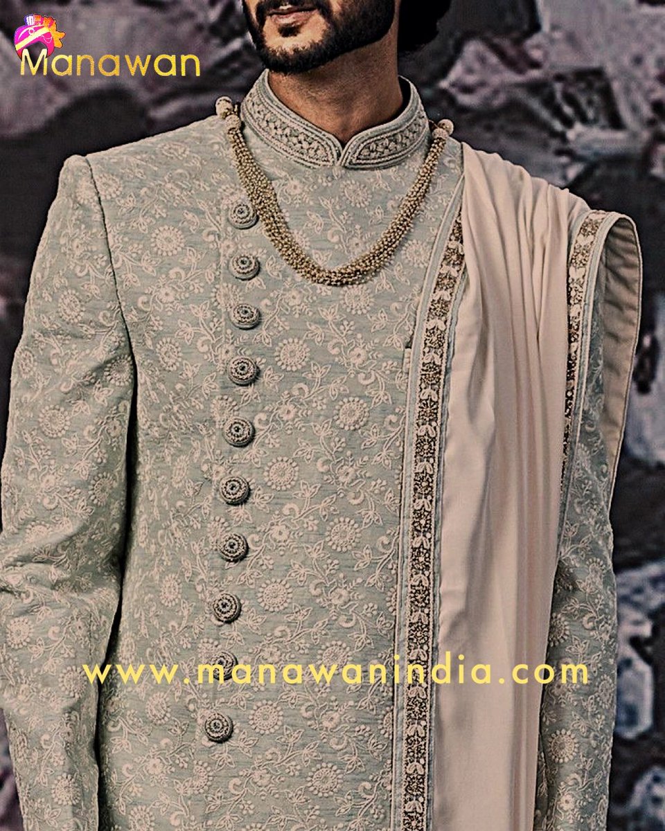 manawanindia's tweet photo. Buy now sherwani made from Lucknowi fabric self embroidered loaded with awesome accessories fashion inputs by team manawan for more details visit https://t.co/1PnJ88ZEkO #mensfashion #men #menswear #menz #menzerna #menzgold #menzone #menzgold #mensdressing #mensdressshirts #man https://t.co/sHG5dsPY3N