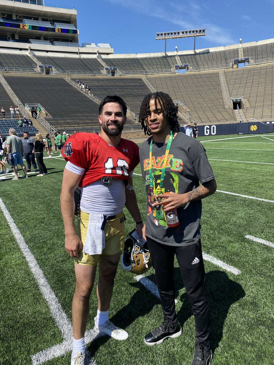 Glad I got to pop out these last few days, @NDFootball see you again in June✌🏽