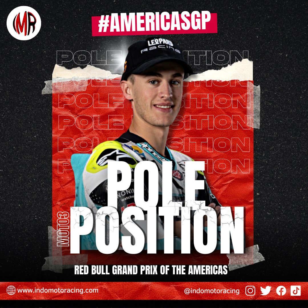 Jaume Masia berhasil meraih Pole Position pertamanya di musim ini 🔥

@jaume_masia  || @Le0pardRacing  

#motogp #indomotoracing #motogp2023 #AmericasGP #moto3 #leopardracing #jaumemasia