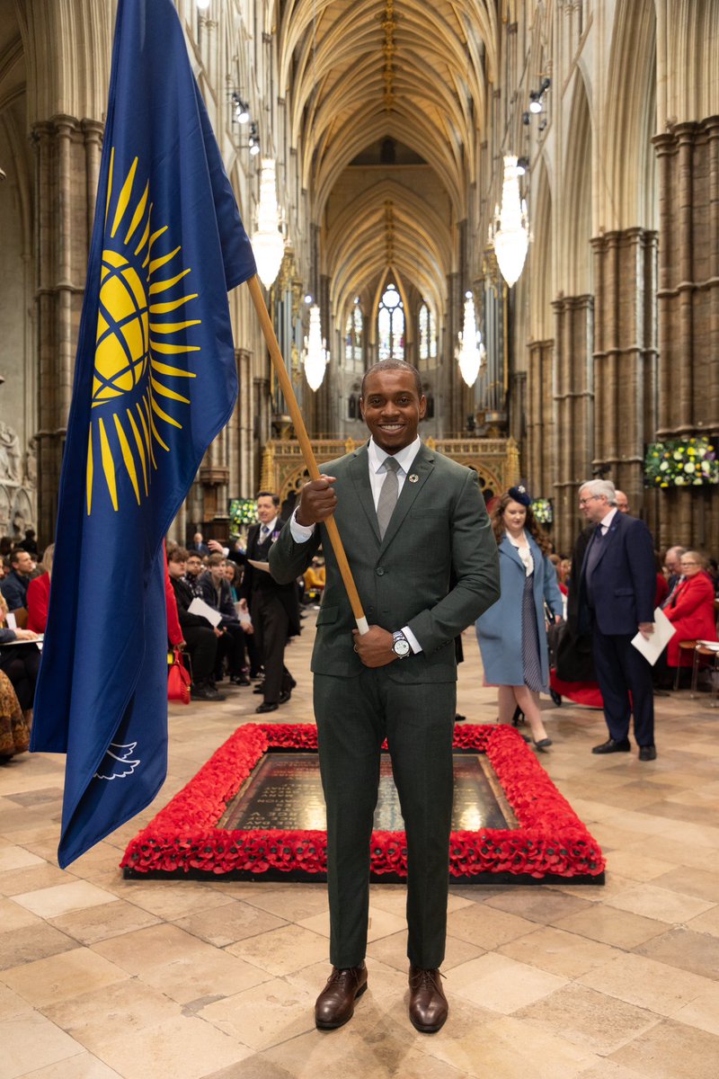 everton_rattray's tweet photo. I had the absolute pleasure of being the flag bearer for the Commonwealth Day which took place at the West Minster Abbey @westminsterabbeylondon. 

It was an absolute pleasure to represent the 1.5 Billion young people across the 56 Nations that the Commonwealth represent. https://t.co/2MXwgZRfec