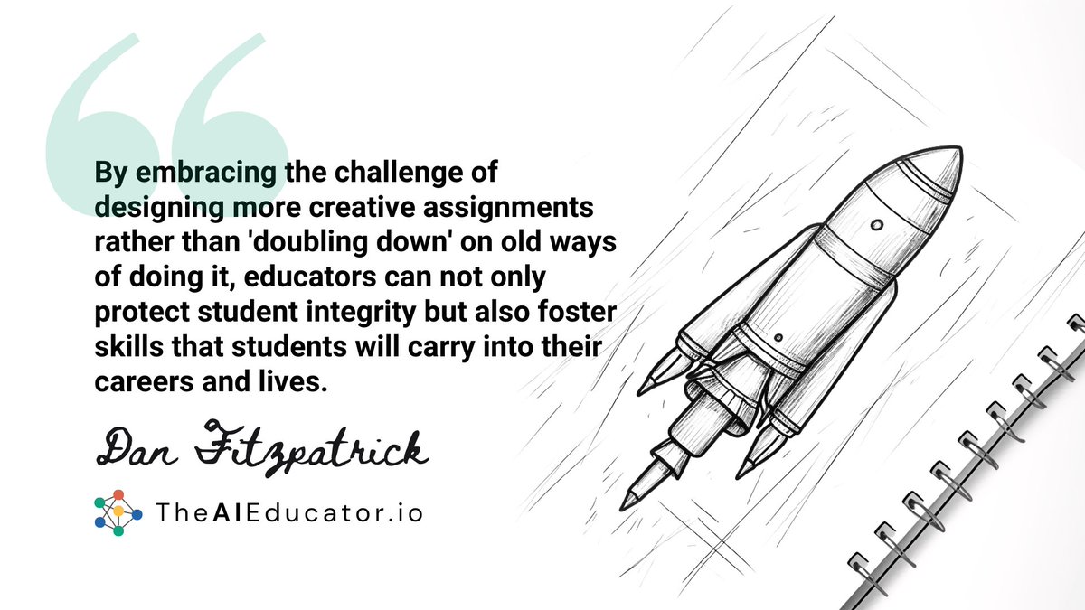 In The AI Educator newsletter this week I explain why AI detectors are trying to put the toothpaste back into the tube. 

We can do better &amp; I want to show you how with my '10 Ways to Design Dynamic Assignments for Authentic Learning'.

Retweet &amp; I'll DM you the PDF right now.