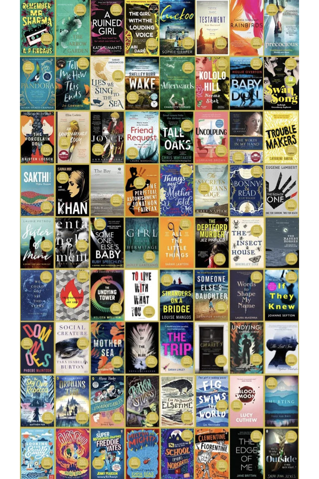 BathNovelAward's tweet photo. 📚💛 Collage of covers of Bath Novel Awards listed manuscripts. Yours next? https://t.co/cBFpydjnmp