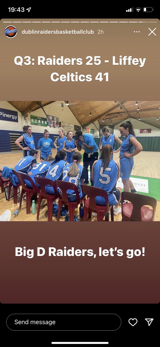 Well Done to Liffey Celtics, hard luck Raiders! #Top4’s #basketballarenaTallaght #Div1womensbasketball
🏀🏀🏀⛹️‍♀️⛹️‍♀️⛹️‍♀️