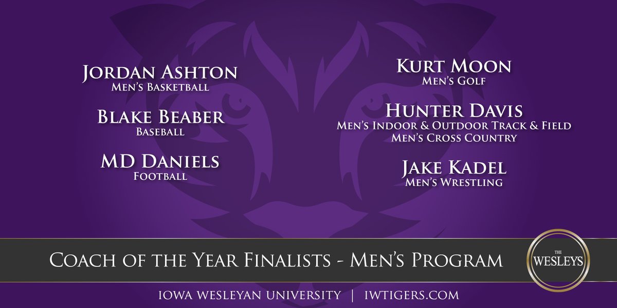 Let's meet the Finalists for the Women's and Men's Coach of the Year! #TheWesleys #WeAreIW