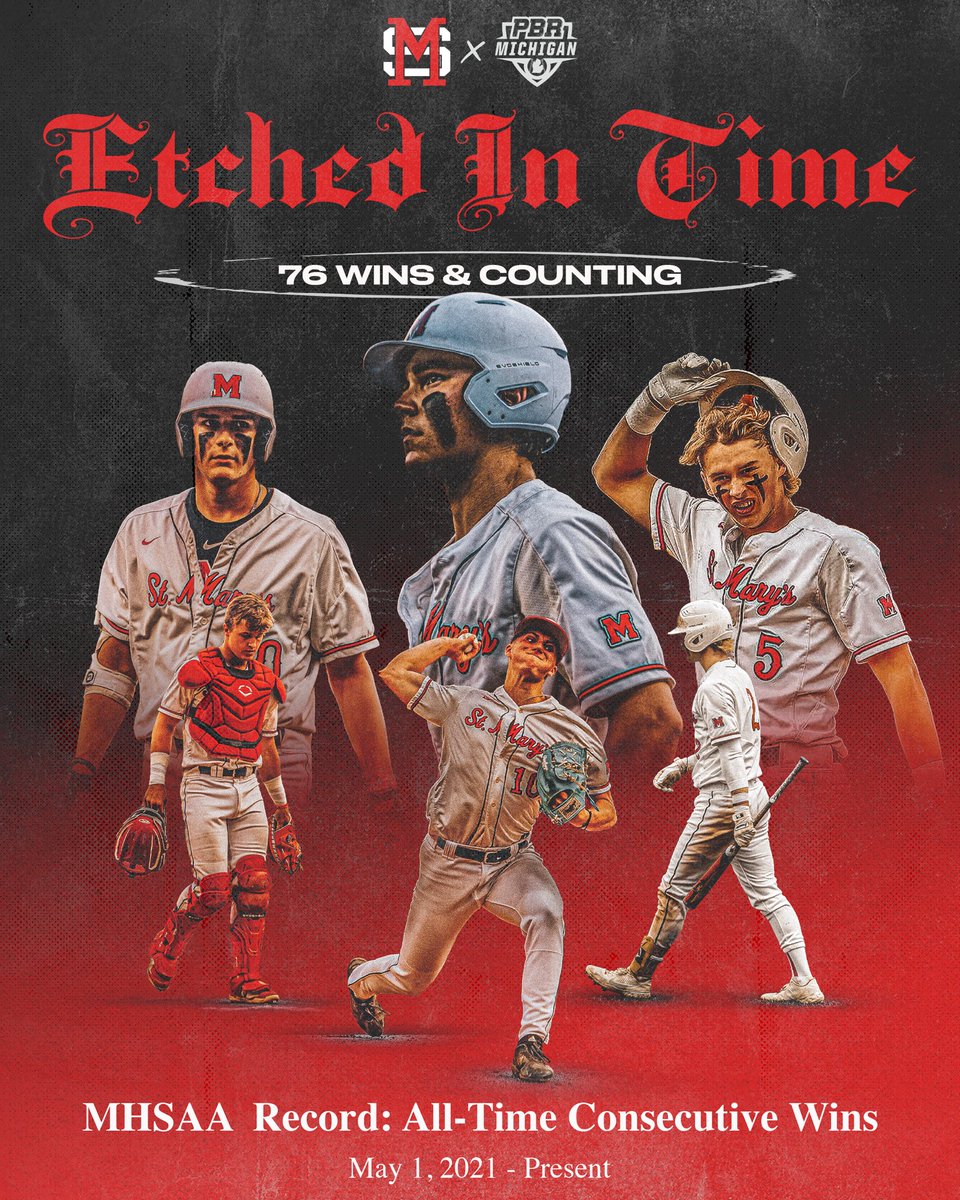 Prep Baseball Michigan (@prepbaseballmi) on Twitter photo 𝐇𝐈𝐒𝐓𝐎𝐑𝐘‼️
Congratulations to <a href="/OLSMBaseball/">OLSM Baseball</a> on breaking the MHSAA Consecutive Win Record.
An incredible achievement for one of the most dominant programs in the country over the past couple years. 𝐇𝐈𝐒𝐓𝐎𝐑𝐘‼️
Congratulations to <a href="/OLSMBaseball/">OLSM Baseball</a> on breaking the MHSAA Consecutive Win Record.
An incredible achievement for one of the most dominant programs in the country over the past couple years.