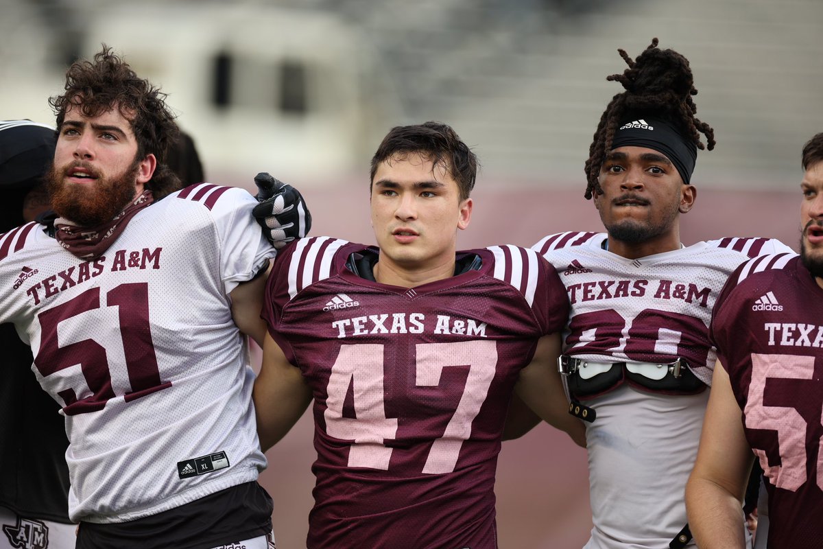 AggieFootball's tweet photo. Thank you, #12thMan 👍

See you back at Kyle Field on Sept. 2 vs. New Mexico! #GigEm https://t.co/3nfvrN62ax