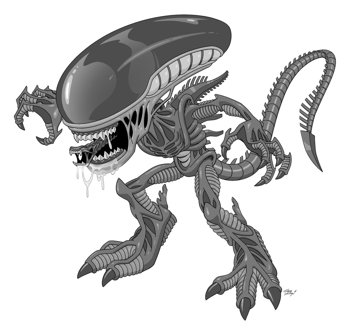 Tracy Yardley! on Twitter "A Sonic proportion xenomorph commission I