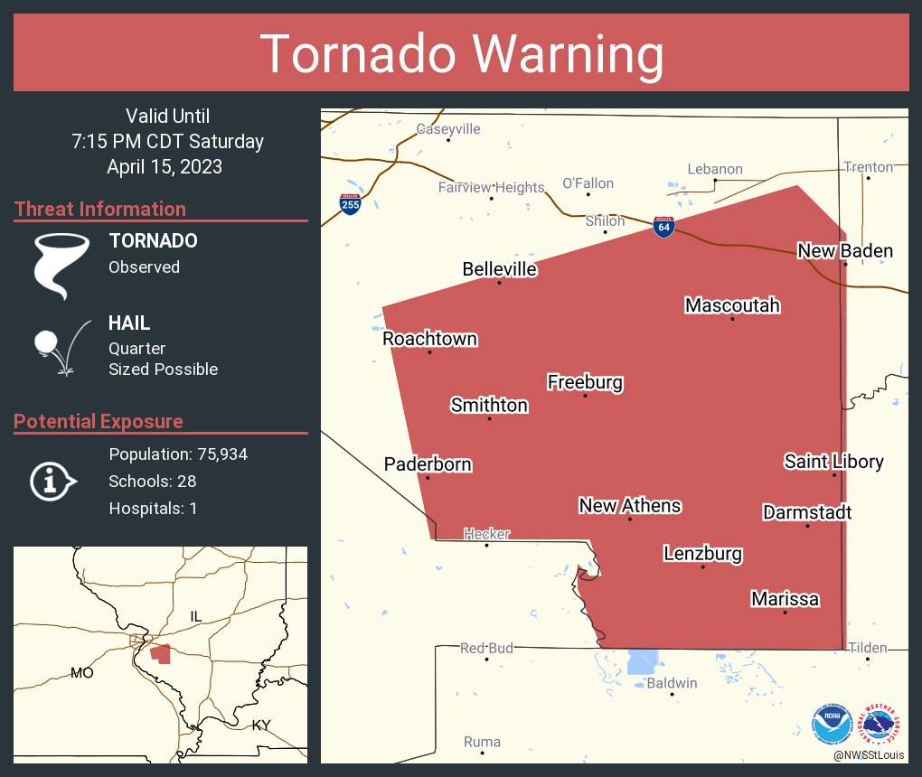 Heather ♿📷 on Twitter "RT NWSStLouis Tornado Warning continues for