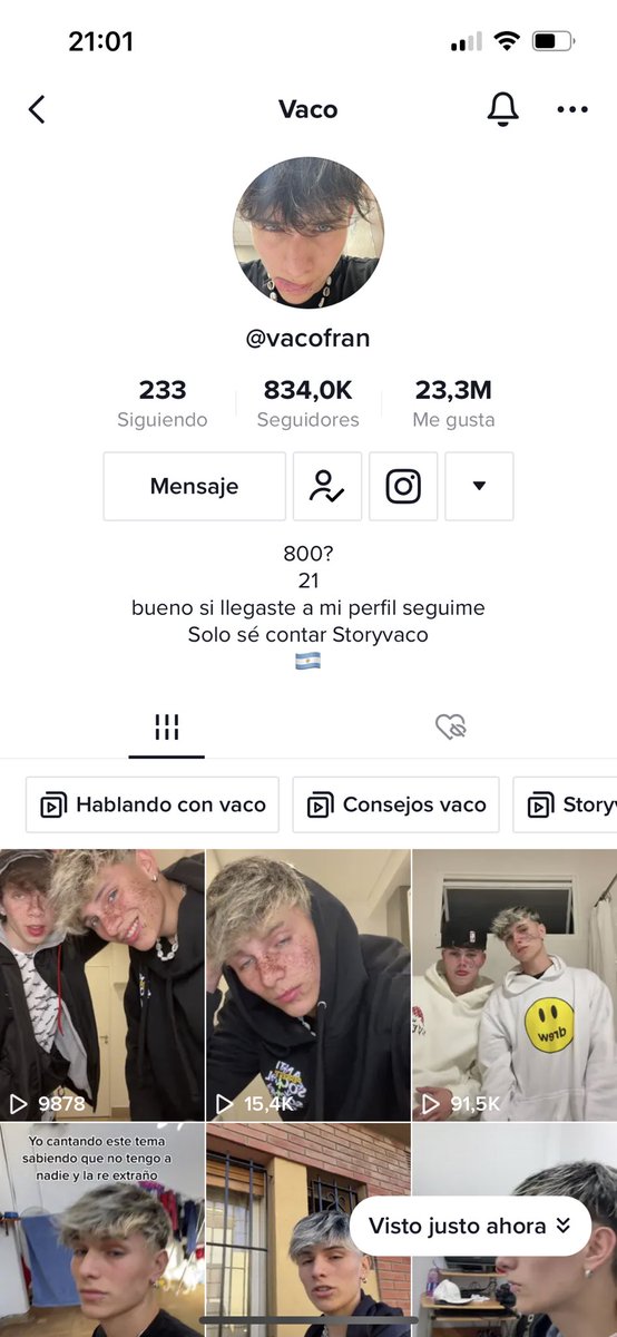 te amo por vos tengo tiktok