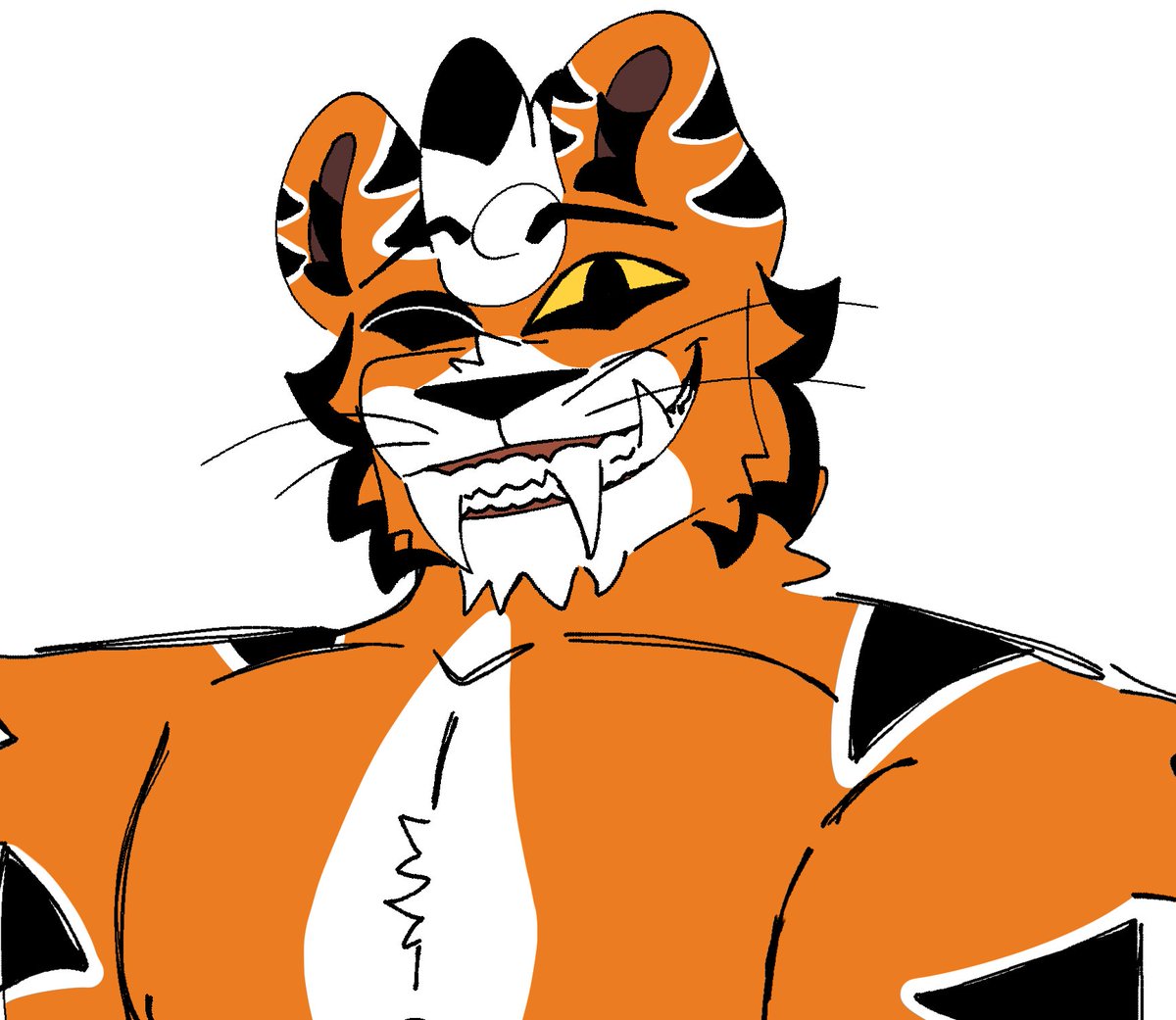 CheddarCheezJay's tweet image. Godin, a silly god oc with many problems
(He smiles a lot)
#ocart #ocs #godocs #tigerocs #art #furry #furryart