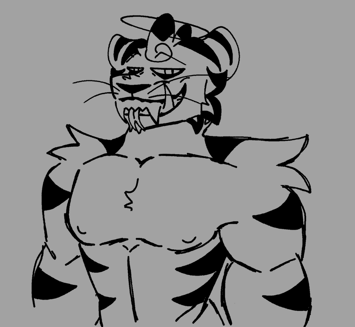 CheddarCheezJay's tweet image. Godin, a silly god oc with many problems
(He smiles a lot)
#ocart #ocs #godocs #tigerocs #art #furry #furryart