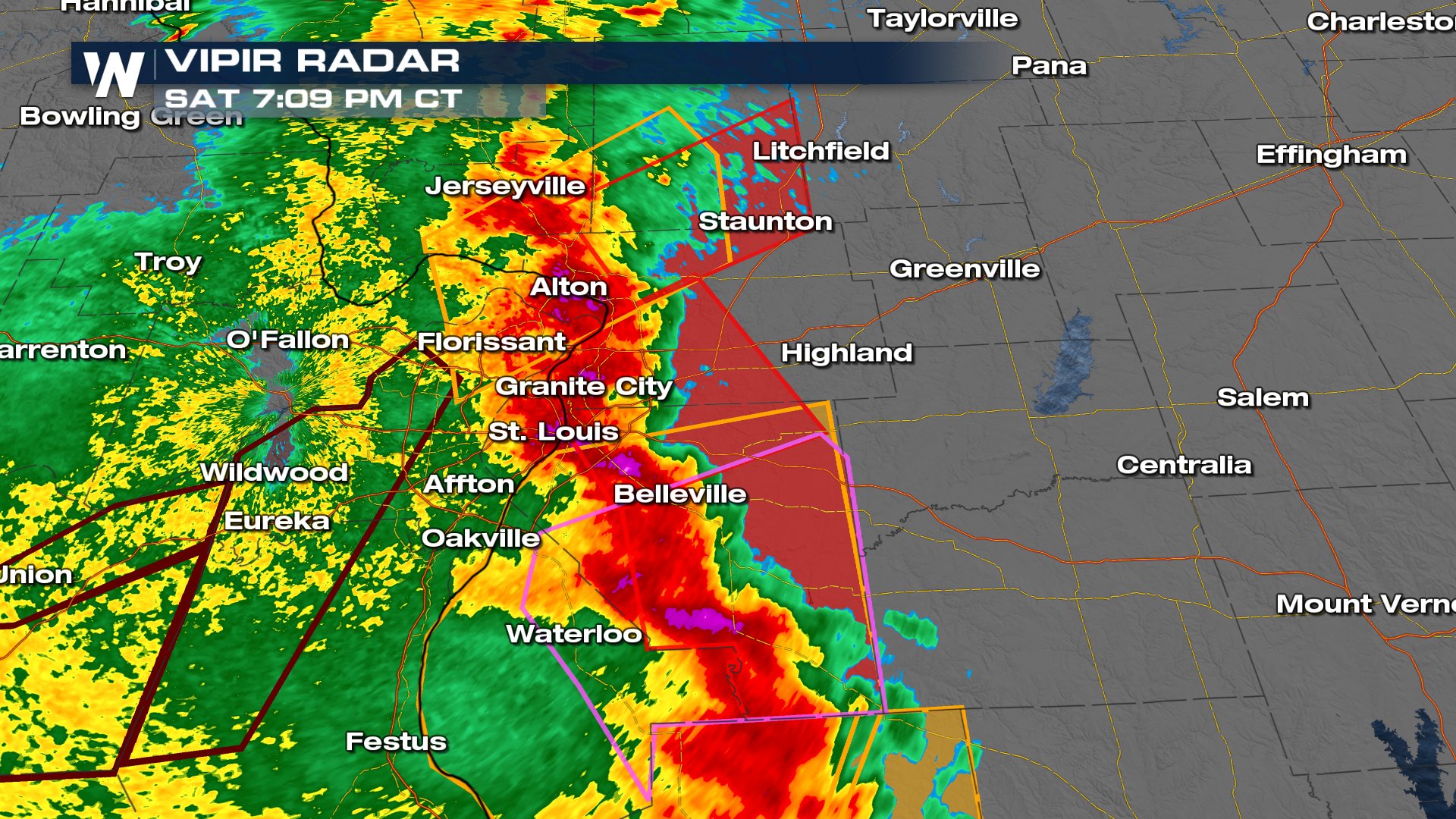 WeatherNation on Twitter "Tornado warned storms (red polygons