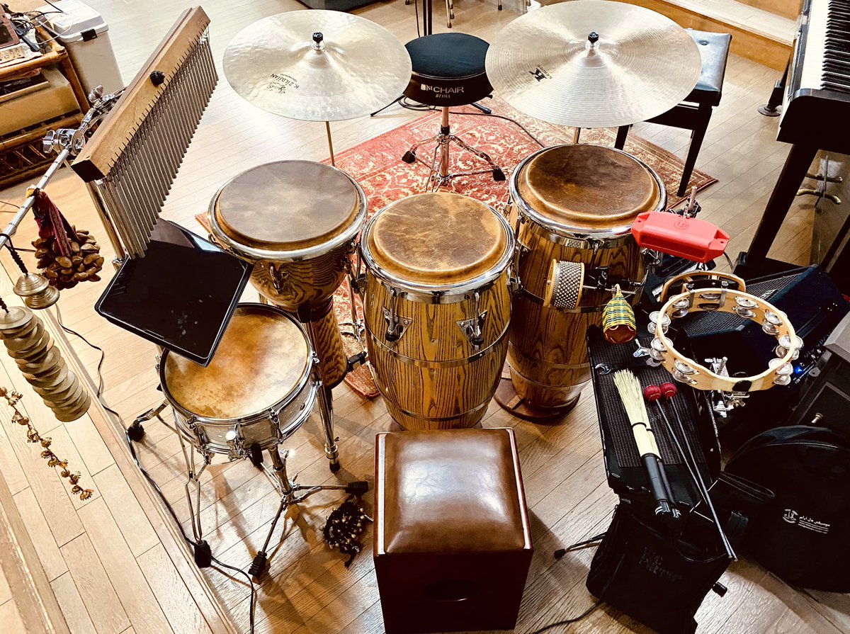 takafumiperc's tweet photo. アコースティック用フルレンジセットアップ🪘
#DGCJAON #LPPERCUSSION #ZILDJIAN #YAMAHA #TAMA #TREEWORKS #PROMARK #CYMPILLOW https://t.co/Z34XjE8QT8
