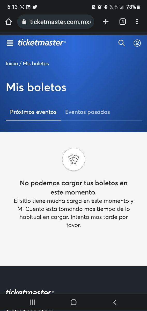 Que porqueria <a href="/Ticketmaster_Me/">Ticketmaster México</a> se te ocurre soltar todos los boletos a 3 hrs del partido y se satura la pagina !!!! Pudiendo desde temprano soltarlos y no a la mera hora #TicketmasterMexico