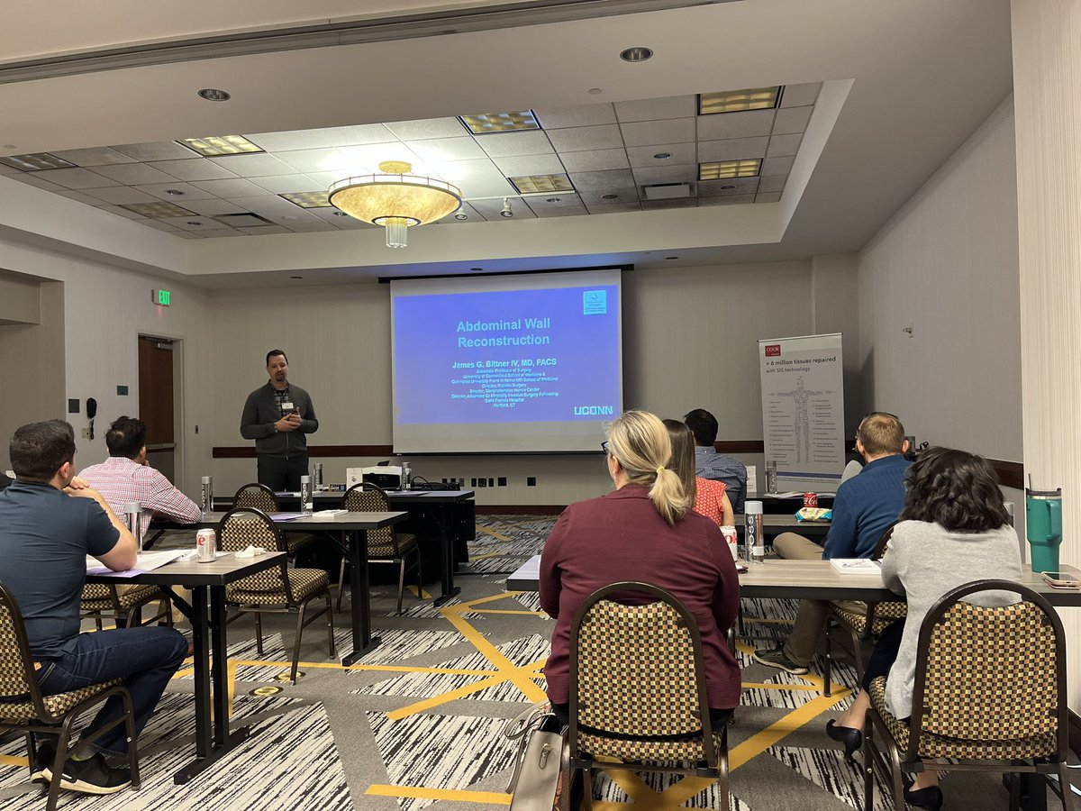 Day 1 of the Cook Biotech, Techniques In Complex Hernia Repair in Portland kicks off with a great talk from Dr James G Bittner from @THOfNewEngland #cookbiotech #itsnotjustahernia #biologicsbecomeyou