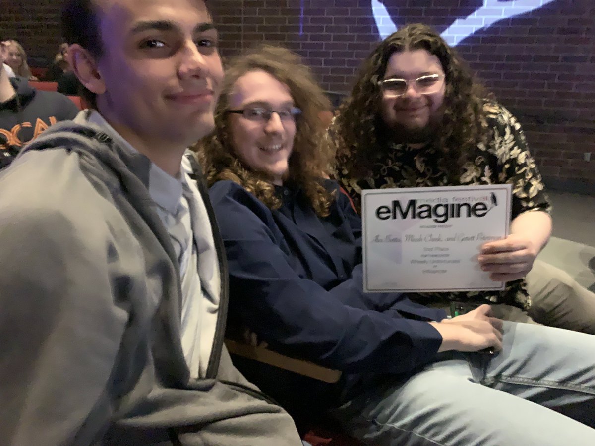 kohl803's tweet photo. WCN students Alex, Micah, Kole, &amp; Garrett get 2nd place at the Emagine Awards in Influencer video for Wheely Unfortunate. https://t.co/COWZnsfruC