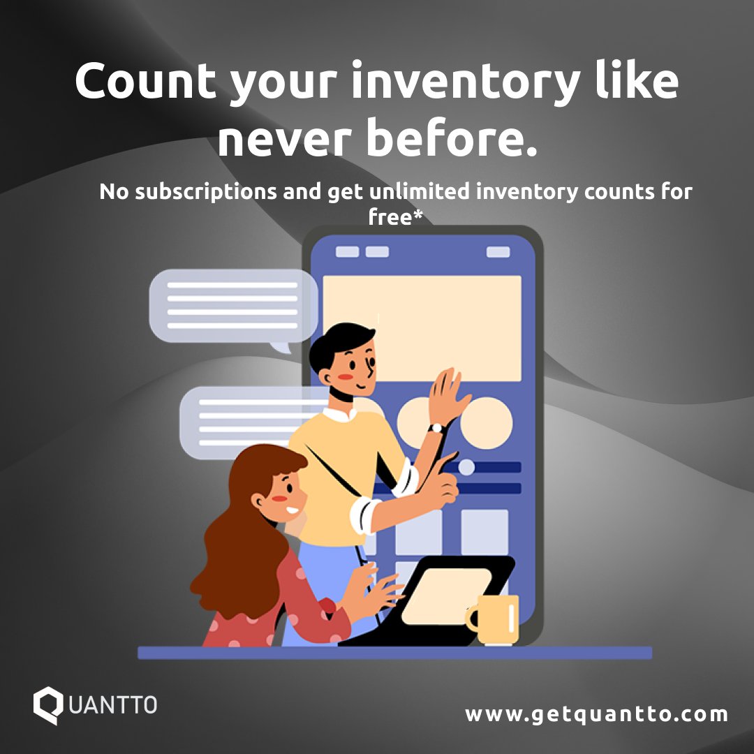 quanttoapp's tweet photo. Avoid mistakes while counting your inventory, get it right the first time.
Get unlimited inventory counts for free*:

Sign up today: https://t.co/3PNKuoOxbk https://t.co/bzENBlHEqw