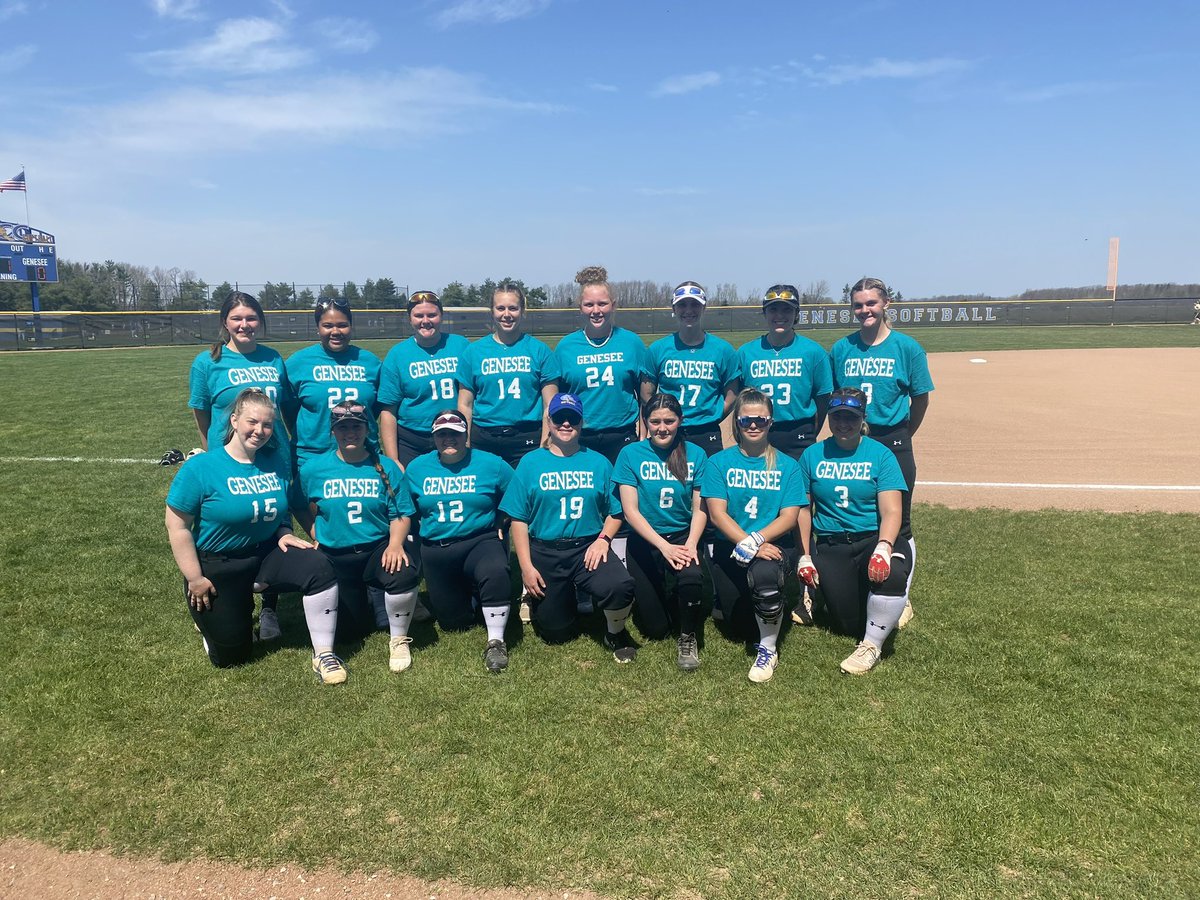 GCCSports's tweet photo. April is Sexual Assault Awareness Month. Today, the Genesee Cougars wore teal to raise awareness and to show their support for survivors of sexual harassment and abuse. #cougarPRIDE https://t.co/PjaqtqkPaW