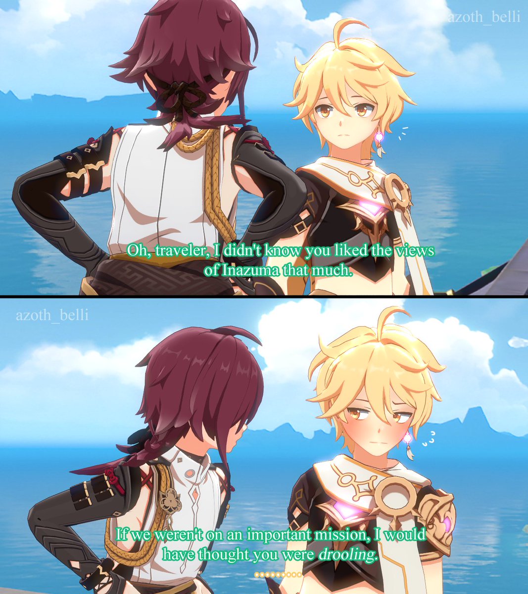 azoth_belli's tweet image. Little comic or whatever about a specific scene from my fanfic because I missed doing silly xiaoae comics and I enjoyed writing that scene🗿

#XiaoAether #xiaother #xiaoether #xiaoae