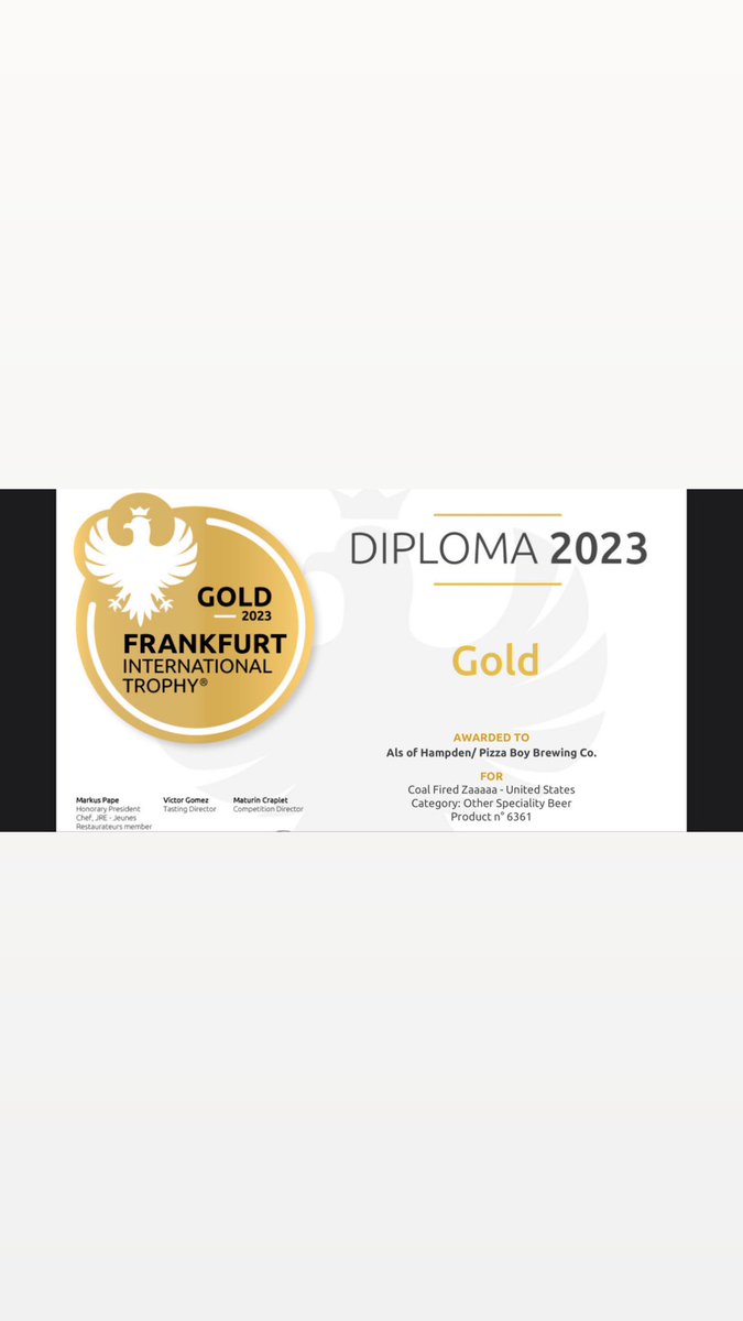 We sent some beer to the FRANKFURT INTERNATIONAL TROPHY and it was well received. Our collab  with BREAKER BREWING!!!