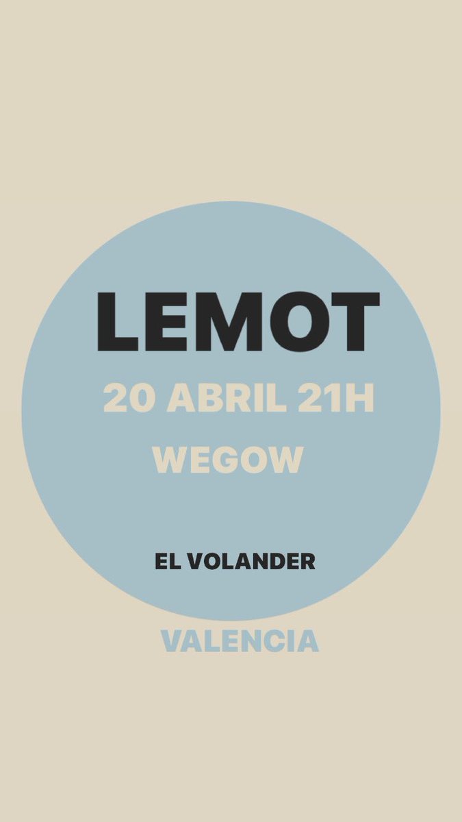 pub_el's tweet photo. #ELVOLANDER #ABRIL2023 @lemotoficial
JUEVES 20. 21h. @wegowES https://t.co/uiatnuFkOY