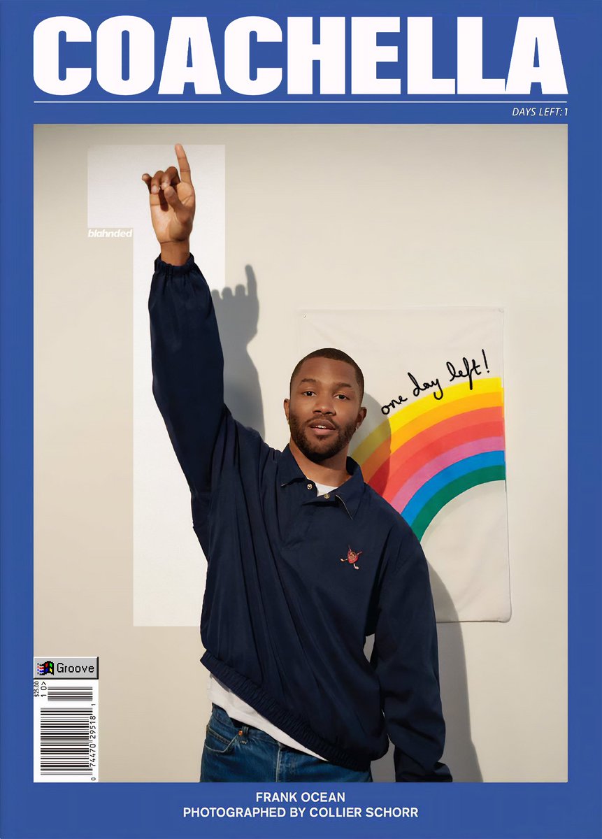 blahnded's tweet photo. Frank Ocean headlines Coachella in 1 day making him the first queer man to achieve this historical feat! https://t.co/sGfgT3GXtE