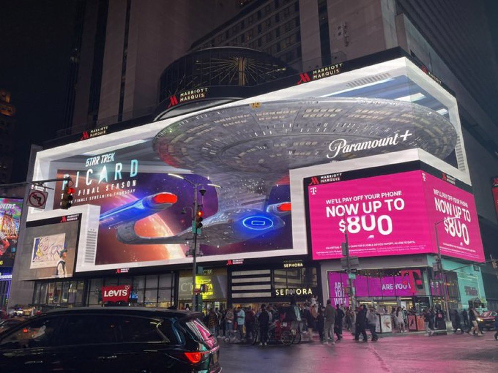 She just showed up in Times Square #StarTrekPicard