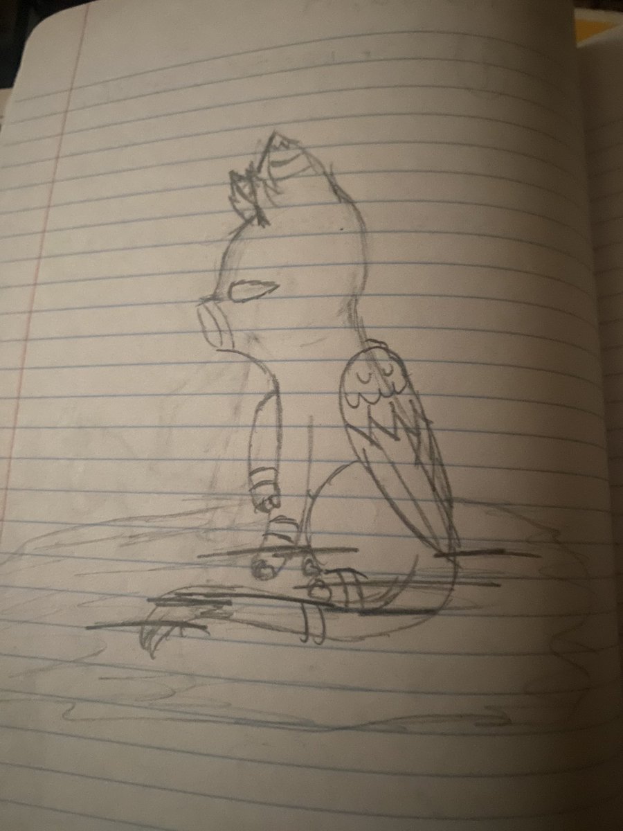 aether3572's tweet photo. @enotich_art I don’t normally do this but why not 
The earliest drawing I could find was feb 2019 and while it’s not digital it’s the best I could find, and one of my most recent drawings from about a week ago https://t.co/DWcUaLKh0K