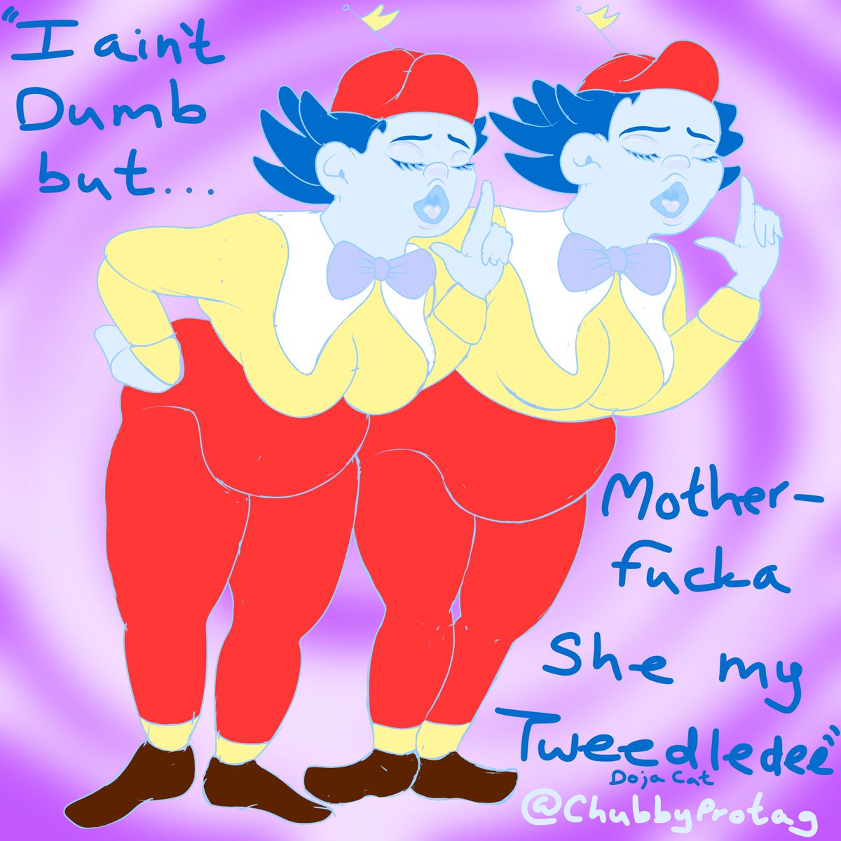 chubbyprotag's tweet photo. I just think they are so cute 🥰 #BestFriend #tweedledee #chubbyart #chubbygirl #digitalart #chubbyprotagonist https://t.co/70pthTffDA