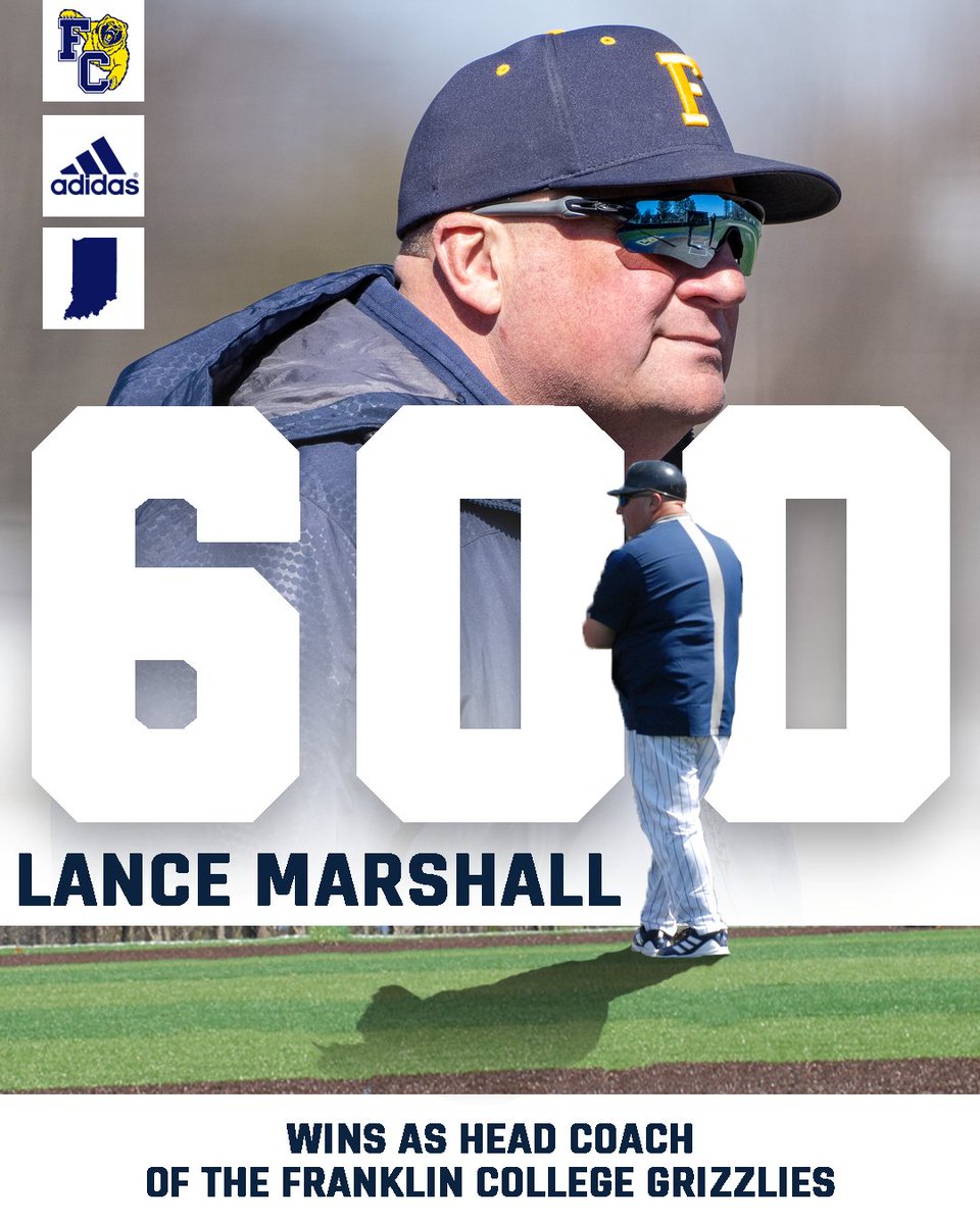 FCGrizAthletics's tweet photo. One of the best to ever do it. 

@FCGrizBaseball comes back to win game 1 over MSJ 11-9 in extra innings, giving head coach Lance Marshall win No. 600 for his career! #TeamGriz #GrizGrit #d3baseball @d3baseball https://t.co/SSlJpQTt2l