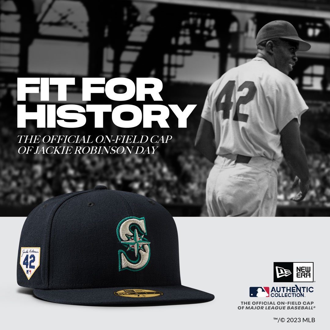 Mariners Team Store on X: Today we honor Jackie Robinson's life,  leadership, and legacy. Across MLB, players will be wearing the @NewEraCap  Official On-field Cap of Jackie Robinson Day. It is also