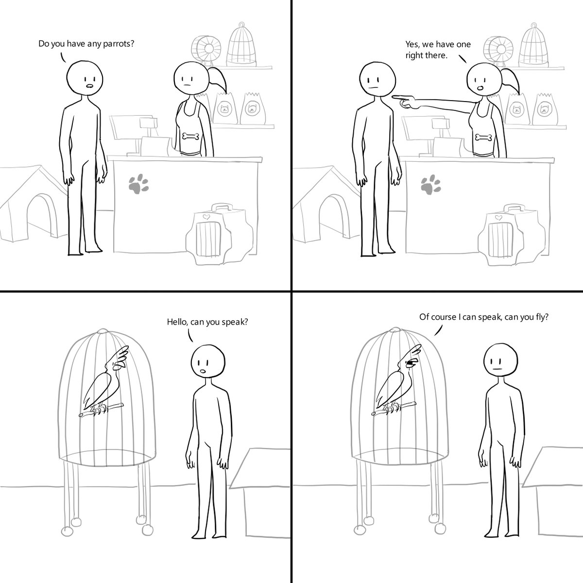 🦜Second strip for my AI comic series for <a href="/_nightsweekends/">nights & weekends</a> S3 <a href="/_buildspace/">buildspace</a> <a href="/FarzaTV/">Farza 🇵🇰🇺🇸</a> . 

#chatgpt4 #chatgpt