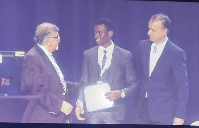 Congratulations to our chair Dr. @MuganziDavid. Got 2 awards for young leaders at CUGH  2023, Washington  DC. #CUGH2023