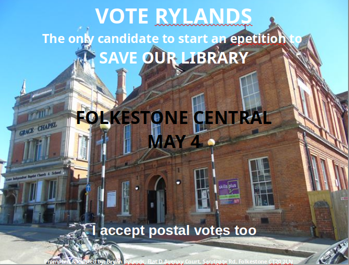 RylandsBryan's tweet photo. Folkestone Library means a lot to me. I use its heritage room often. But sadly KCC haven't kept up with the maintenance so its closed. I want it to re-open. #SaveFolkestoneLibrary https://t.co/GOSGpEQvFg