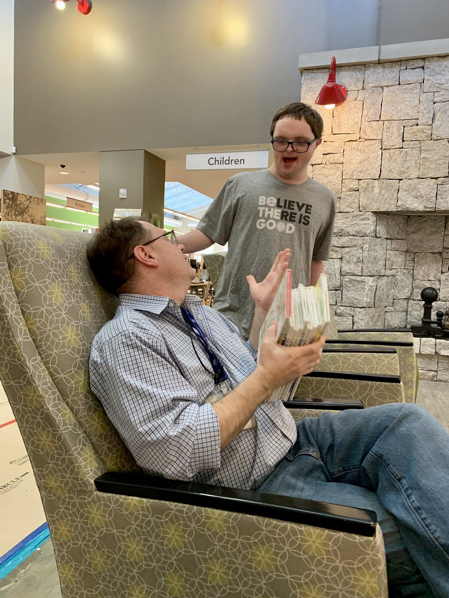 Always a good day…. when Jacob is able to go to his favorite <a href="/cityofmiltonga/">City of Milton</a> Library and seeing his friend <a href="/Bookman30022/">Todd Williamson</a>. 📚 😊💛 <a href="/fulcolibrary/">Fulton County Library System</a>