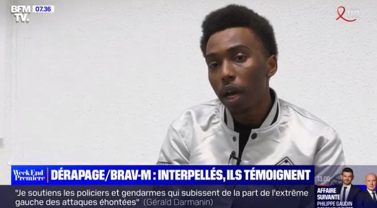 Pour <a href="/BFMTV/">BFM</a> <a href="/libe/">Libération</a> <a href="/Loopsidernews/">Loopsider</a>… qui ont présenté cet individu comme une victime sans lien avec les activistes violents. A ceux ayant privé de droit de réponse nos collègues de la BRAV-M. Ce provocateur et ses copains anar’ sont en GAV pour destruction par le🔥la nuit dernière.