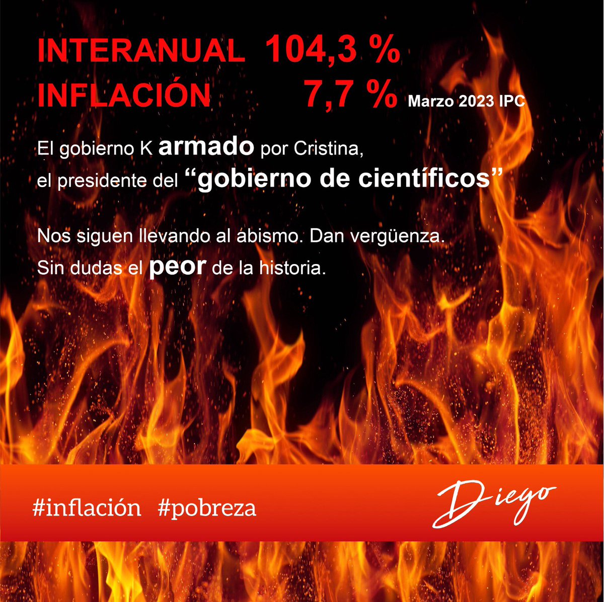 El gobierno “popular” K no hace más que demostrar que el populismo DESTRUYE. 
#inflación  #pobreza #bastadepopulismo