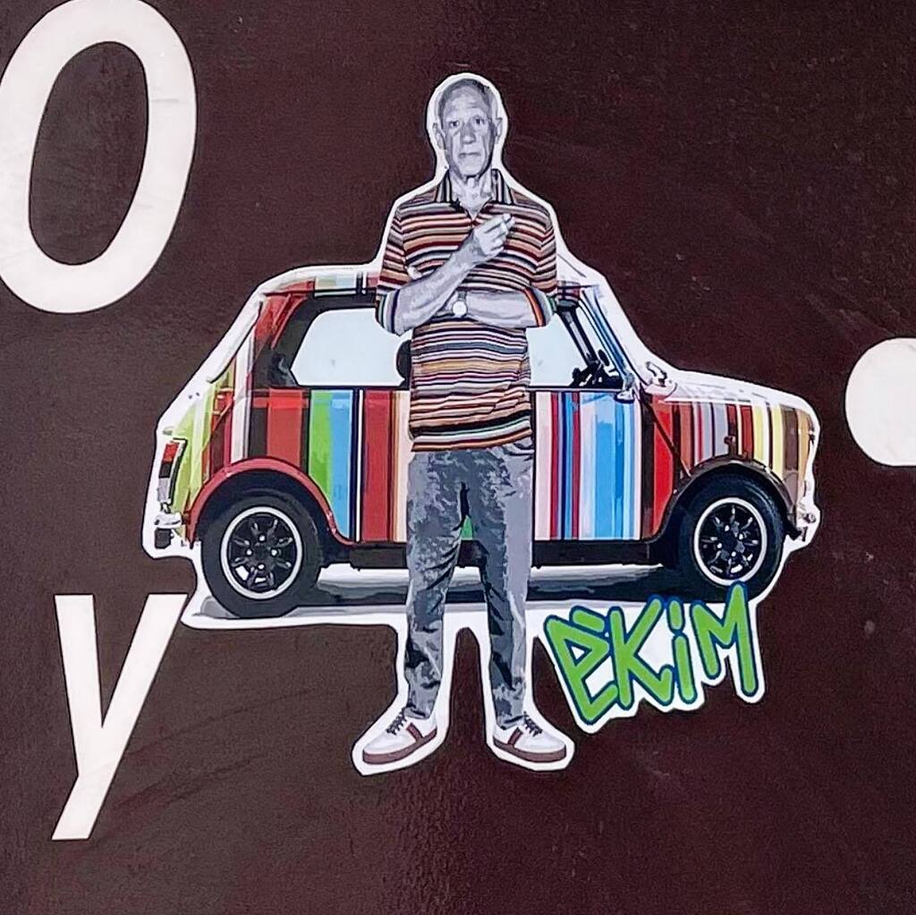 The canvas piece will drop over the next few months but for now I had to place a few stickers around the Picasso Museum in Paris to celebrate the Paul Smith Curated Picasso Exhibition! It was a great show! This is Picasso in a Paul Smith striped jumper i… instagr.am/p/CrEa3INoOVl/