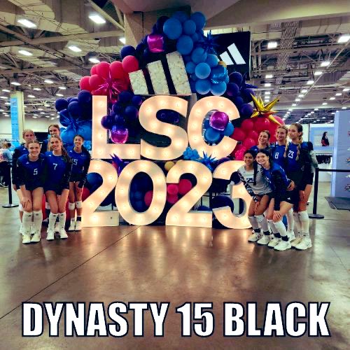 Proud to say we are in the 👑👑👑bracket tomorrow of the @LoneStarClassic , one of the most competitive  🏐 tournaments in the country!  Schedule coming soon!! In the meantime, here is a cute photo.  

#LSC2023 #LoneStarClassic #Dynasty15Black #3stripelife