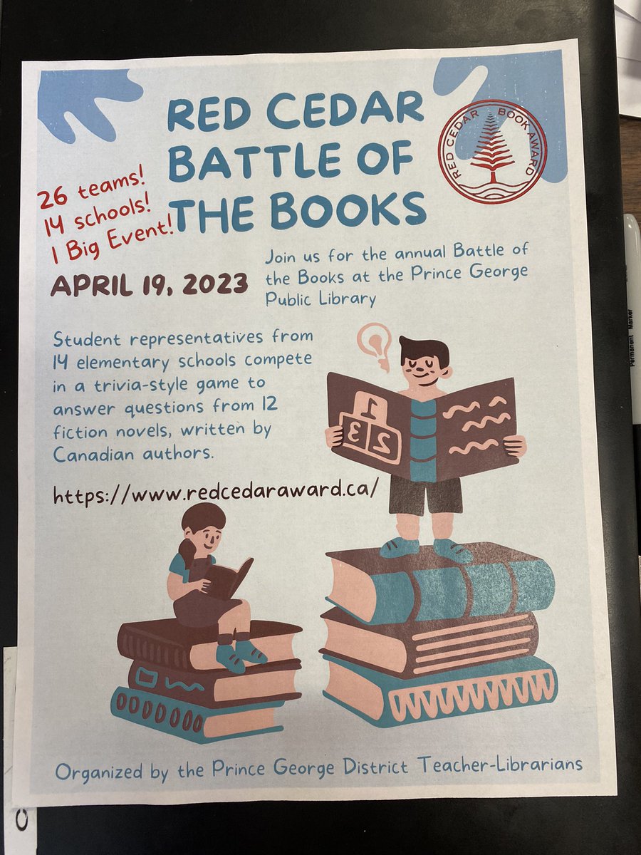 Looking forward to our Big Event !  <a href="/SD57PG/">School District No. 57 (Prince George)</a> <a href="/PGCitizen/">PrinceGeorgeCitizen</a> <a href="/PGTeachers/">PGDTA</a> <a href="/pgdtla/">PGDTLA</a> <a href="/ckpgnews/">CKPG News</a> <a href="/RedCedarAward/">Red Cedar Book Award</a> 
“ReadersGottaRead!”