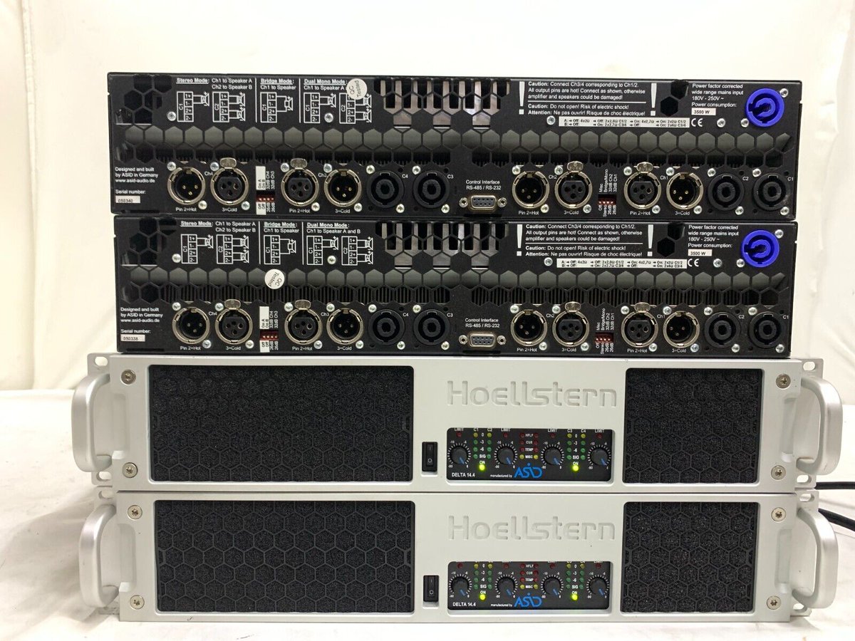 TrueHeartSound's tweet image. Hoellstern Delta 14.4 4CH (10,400W) Amp #0139 (One) $2,270.00 USD

Please check out our website at trueheartsound.com or give us a call on Whatsapp at 1.917.708.3778 or on our office number at 1.954.616.5622