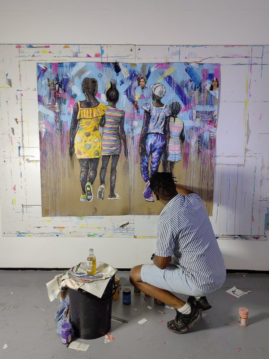 Studio
#DrNandiphaMagudumana #ThaboBester #hakimi #art #tweeterart #artistsontweeter #fineart